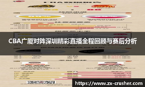 CBA广厦对阵深圳精彩直播全程回顾与赛后分析